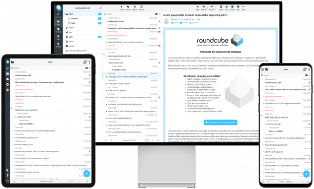 Responsive Open-Source-Webmail-Lösung Roundcube im Design „Elastic“ Responsive Open-Source-Webmail-Lösung Roundcube im Design „Elastic“ auf Desktop, Tablet und Smartphone – im Einsatz bei Tri-W-Data
